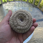 Mini Crochet Donut Plush Toy: Pink, Purple Chenille Amigurumi Stuffed Food