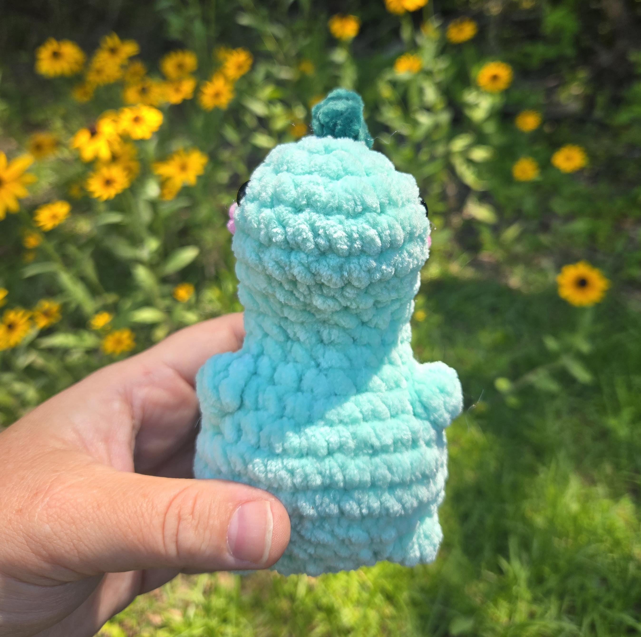 Handmade Chenille Crochet Dinosaur Plush Toy – Amigurumi Dino Stuffed Animal