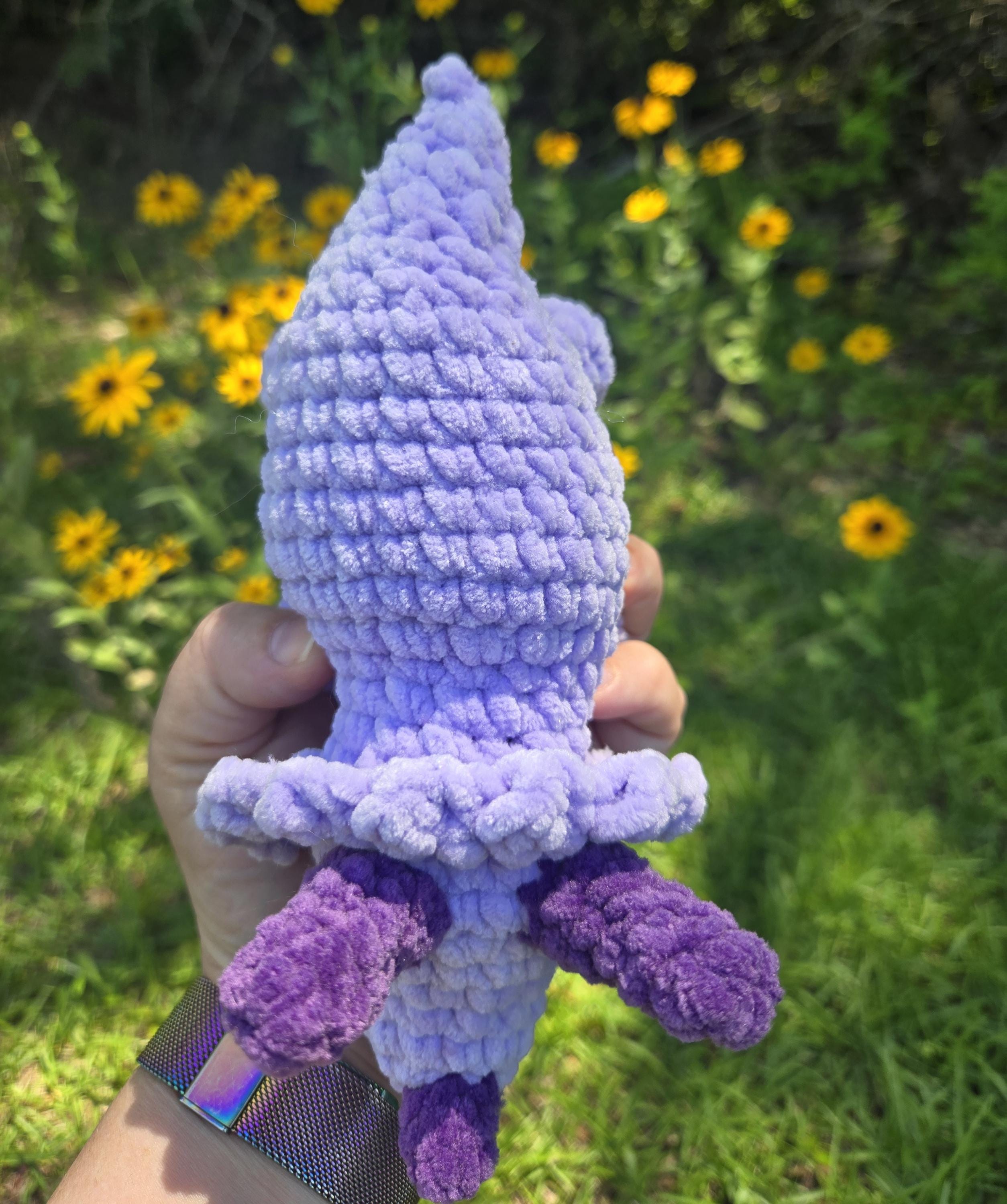 Handmade Crochet Triceratops Plush Toy – Chenille Amigurumi Dinosaur Stuffed Animal