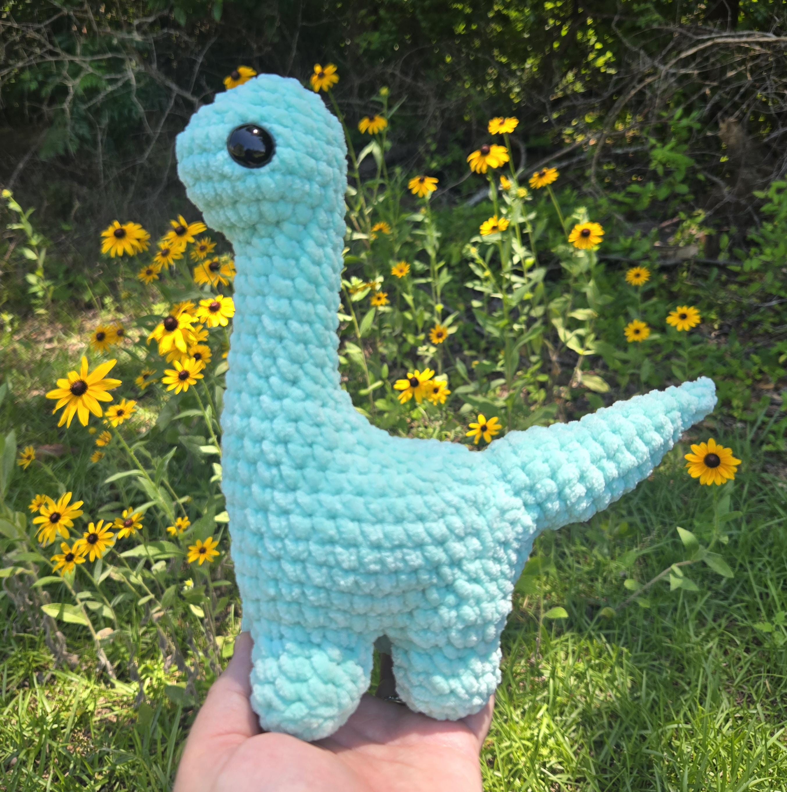 Crochet Long Neck Dinosaur Plush Toy – Amigurumi Brontosaurus Stuffed Animal