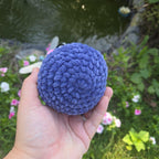 Crochet Blueberry Plush Toy: Kawaii Amigurumi Fruit Decor.