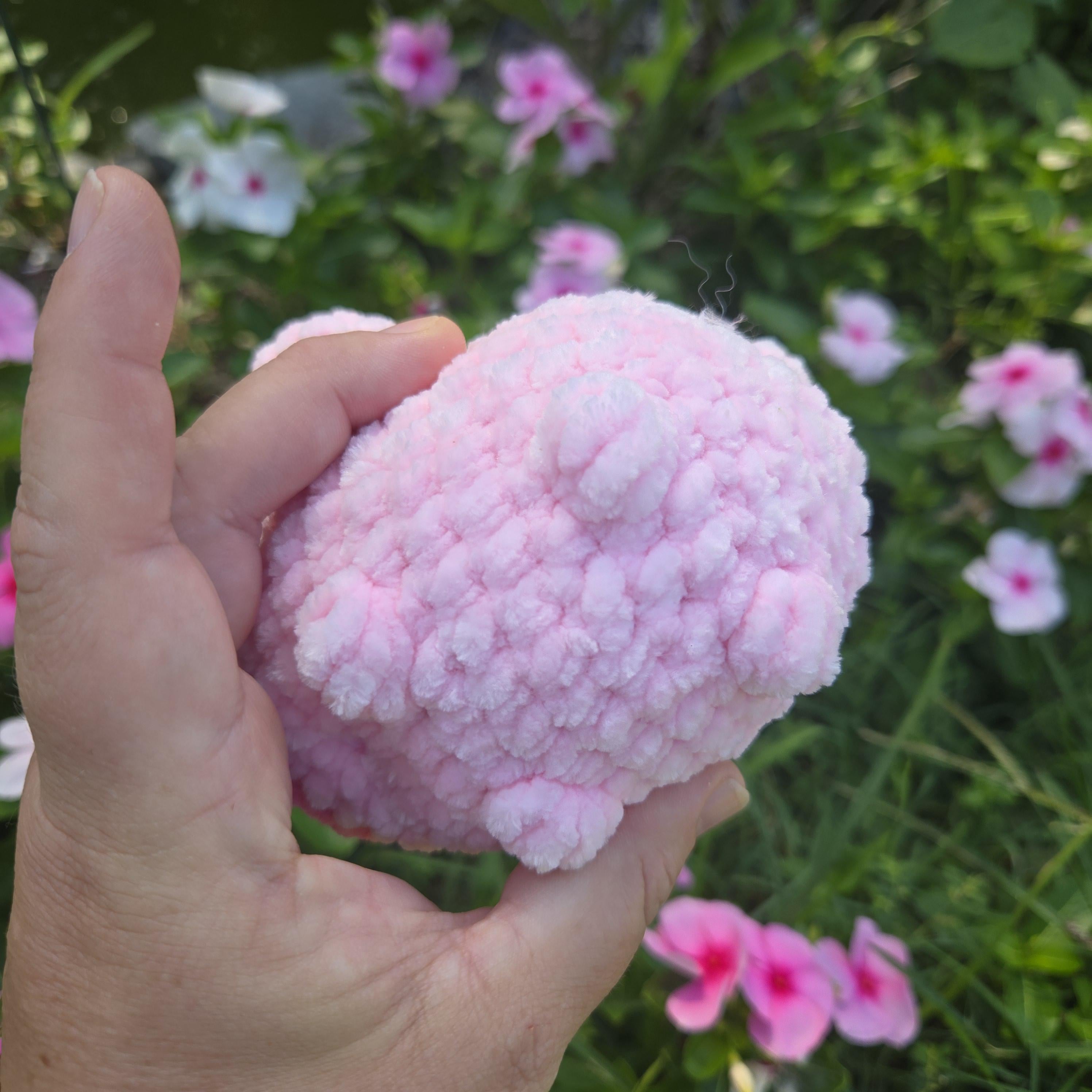 Handmade Chenille Pig Plush Toy: Soft Amigurumi Piglet Stuffed Animal