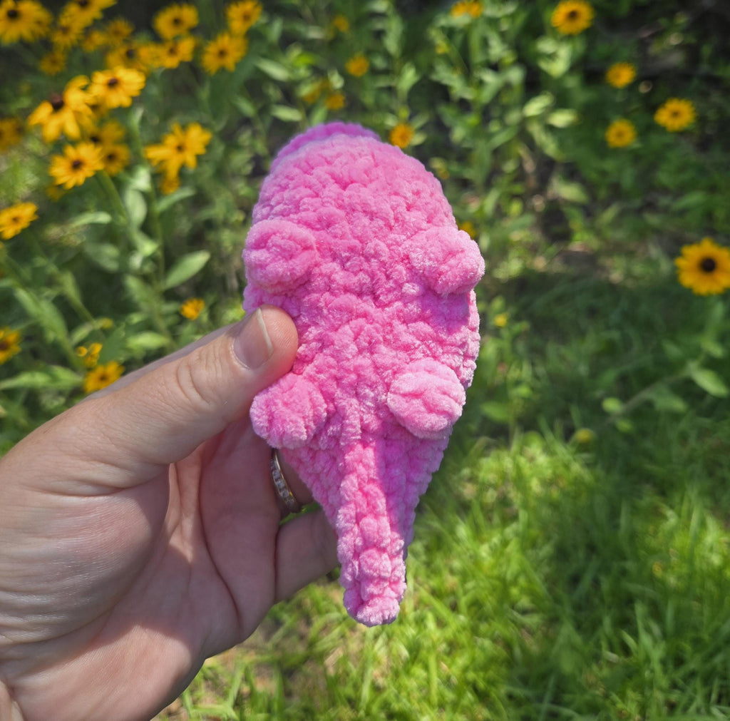 Handmade Crochet Brontosaurus Plush Toy – Soft Chenille Dinosaur Stuffed Animal.