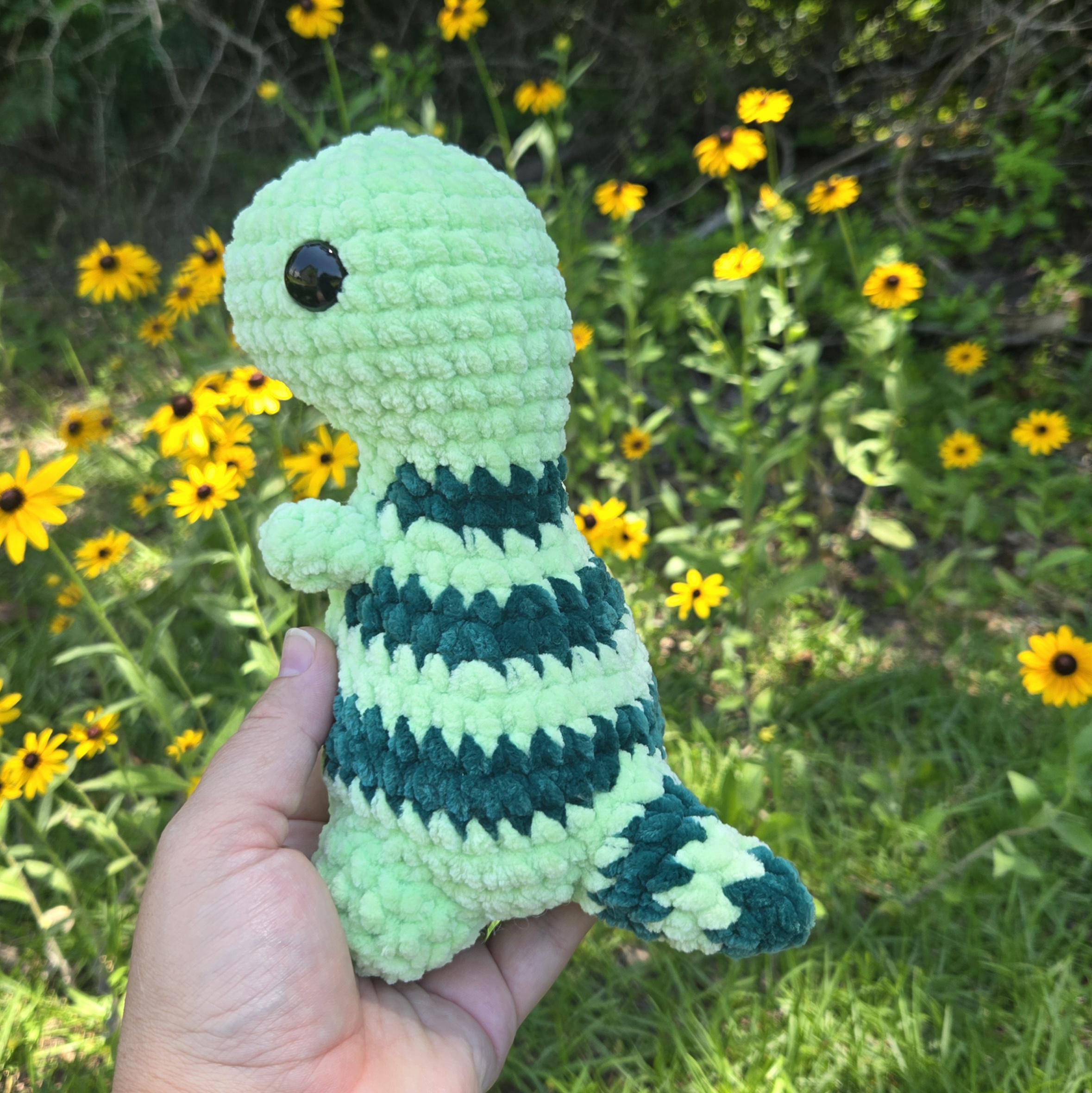 Crochet T-Rex Plush Toy: Soft Chenille Amigurumi Dinosaur Stuffed Animal