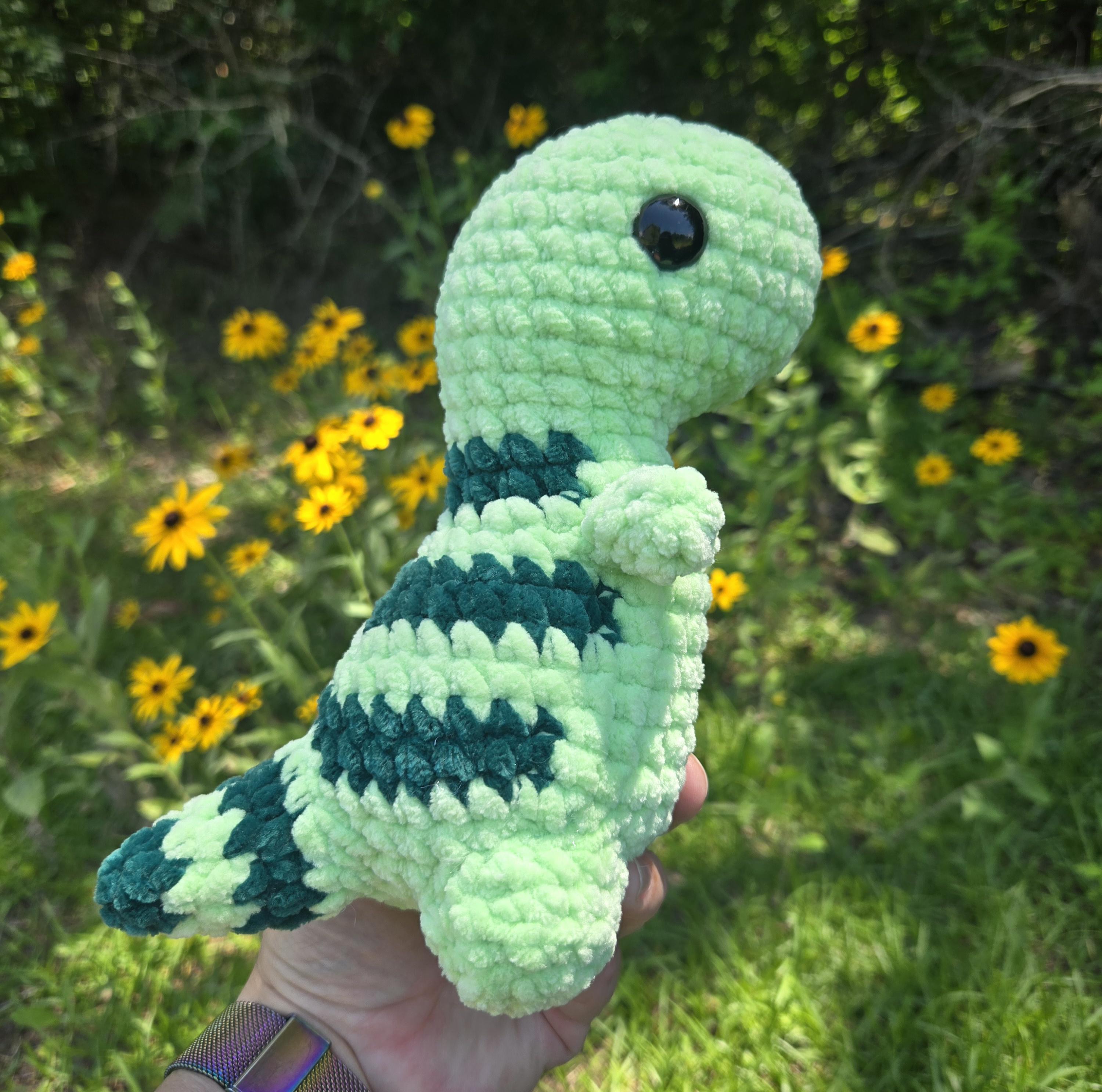Crochet T-Rex Plush Toy: Soft Chenille Amigurumi Dinosaur Stuffed Animal