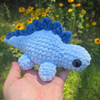Crochet Stegosaurus Plush Toy: Handmade Amigurumi Dinosaur Stuffed Animal