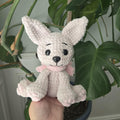 Crochet Chihuahua Plush: Cream Amigurumi Puppy with Pink Bow, Dog Lover Gift.