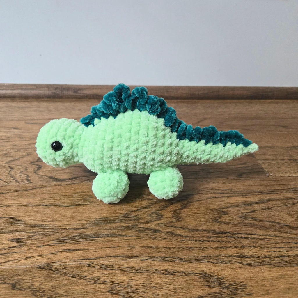 Crochet Stegosaurus Plush Toy: Handmade Amigurumi Dinosaur Stuffed Animal