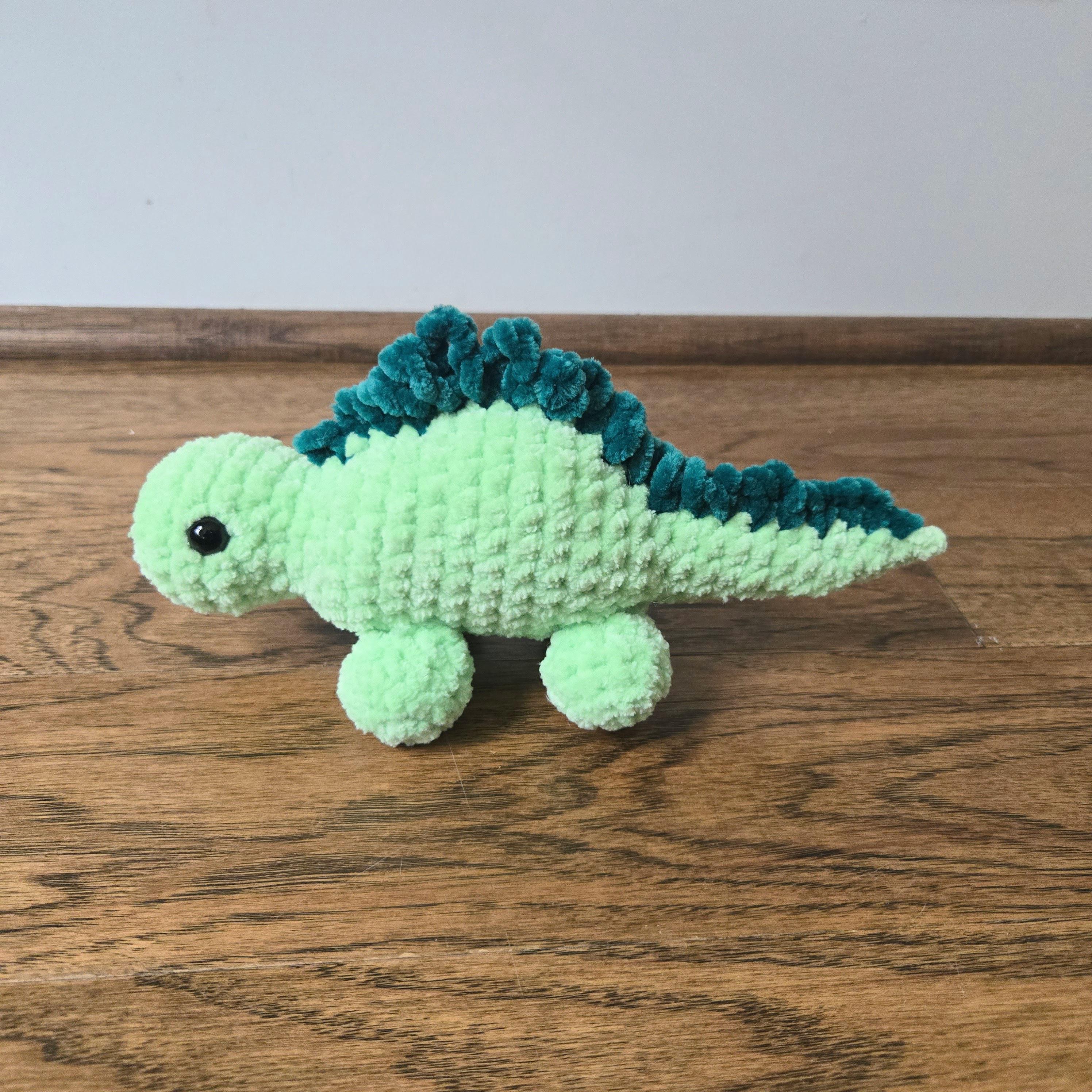 Crochet Stegosaurus Plush Toy: Handmade Amigurumi Dinosaur Stuffed Animal