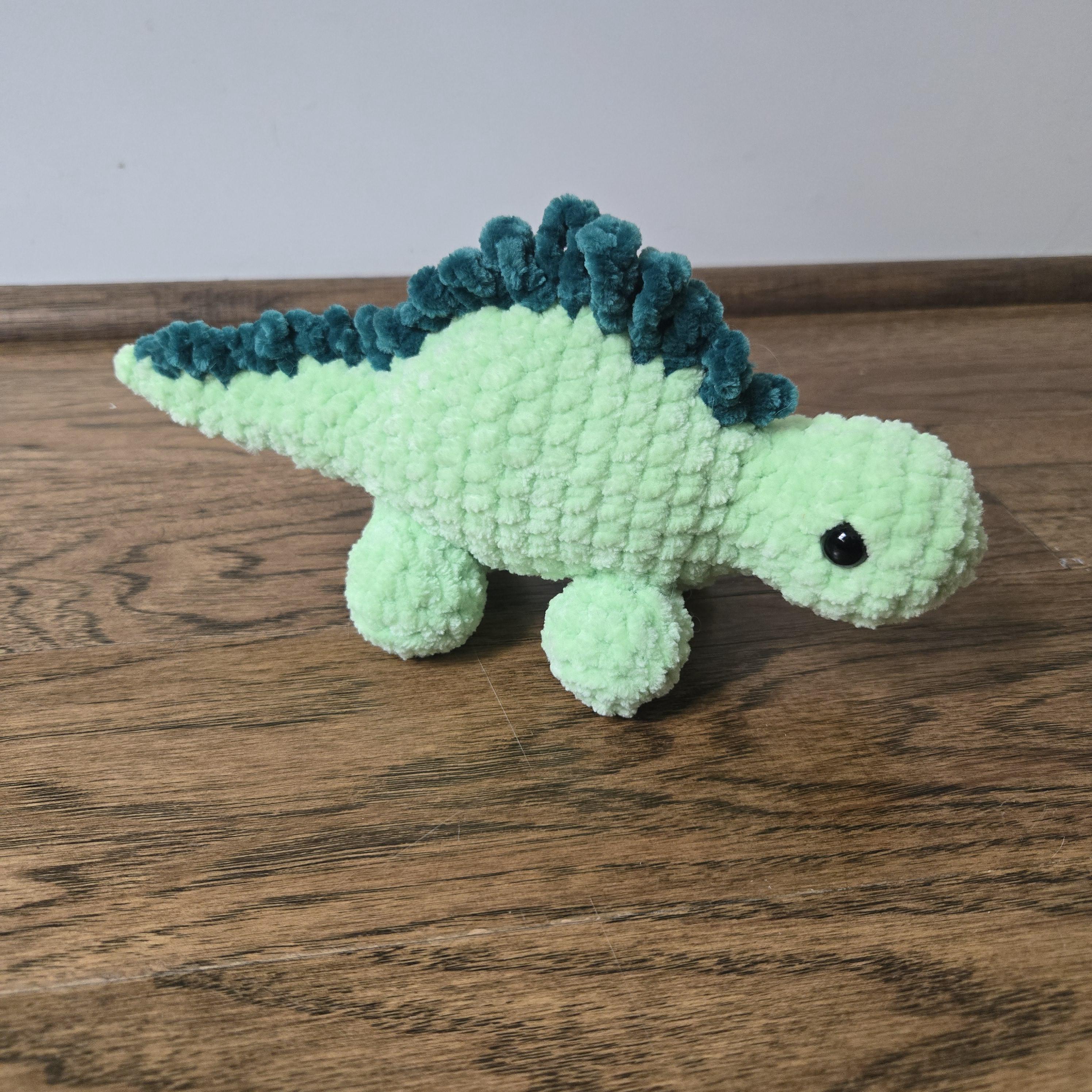 Crochet Stegosaurus Plush Toy: Handmade Amigurumi Dinosaur Stuffed Animal