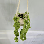 Crochet Hanging Plant Plush: Heart Leaf Vines, Boho Room Decor, Handmade Amigurumi