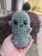 Weighted Crochet Pickle Plush - Emotional Support Desk Buddy