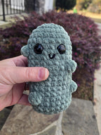 Weighted Crochet Pickle Plush - Emotional Support Desk Buddy