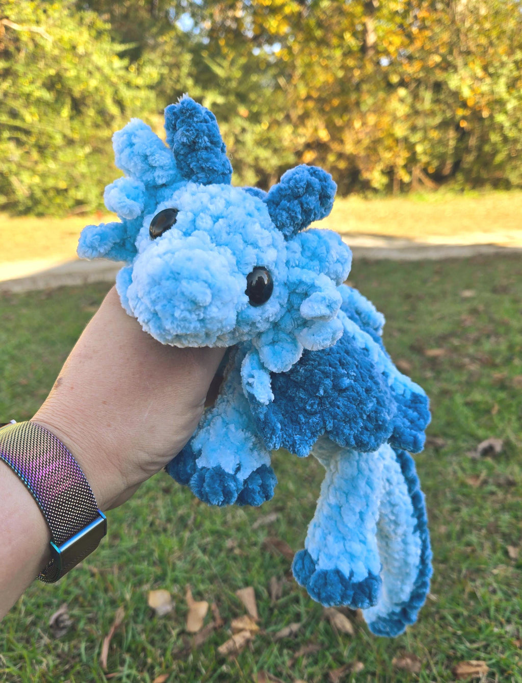Handmade Crochet Dragon Plush Toy: Soft Amigurumi Stuffed Animal, Fantasy Creature Gift