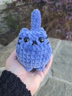 Handmade Chenille Crochet Cat Plush: Amigurumi Kitty.