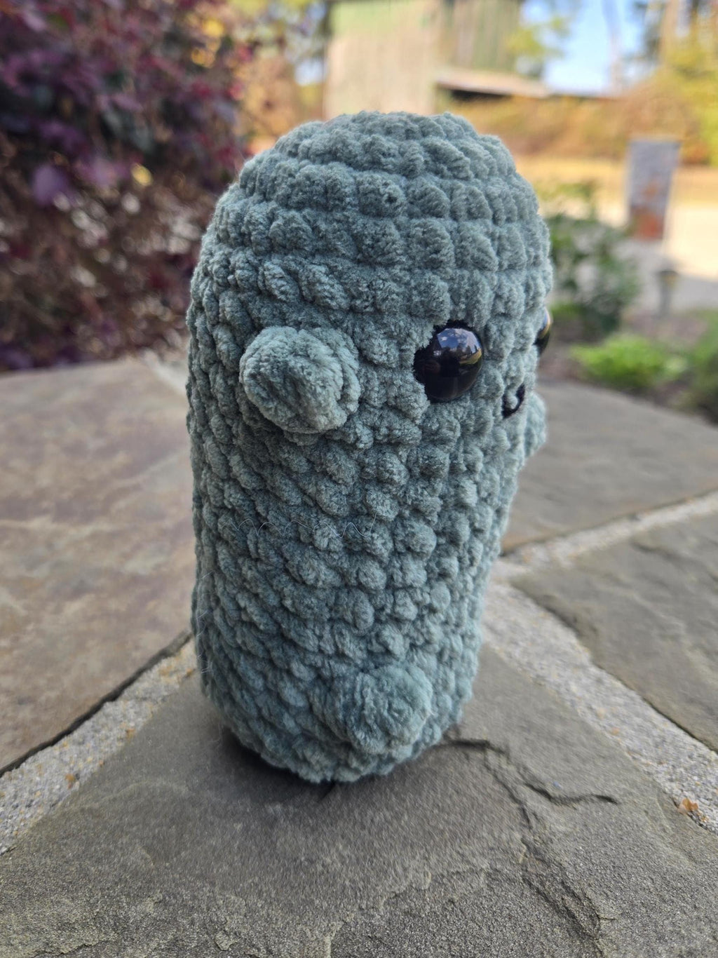 Weighted Crochet Pickle Plush - Emotional Support Desk Buddy