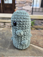 Weighted Crochet Pickle Plush - Emotional Support Desk Buddy