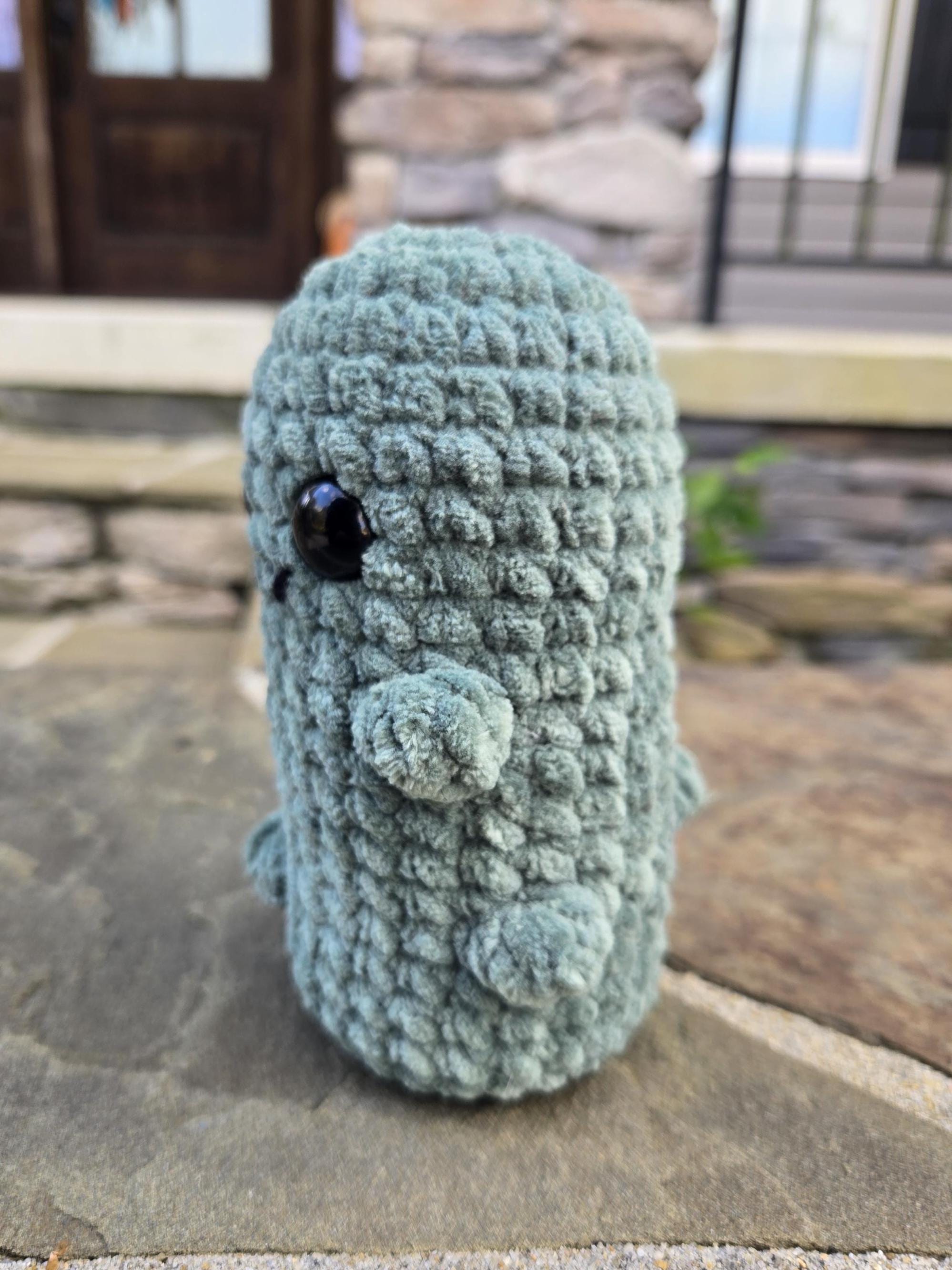 Weighted Crochet Pickle Plush - Emotional Support Desk Buddy