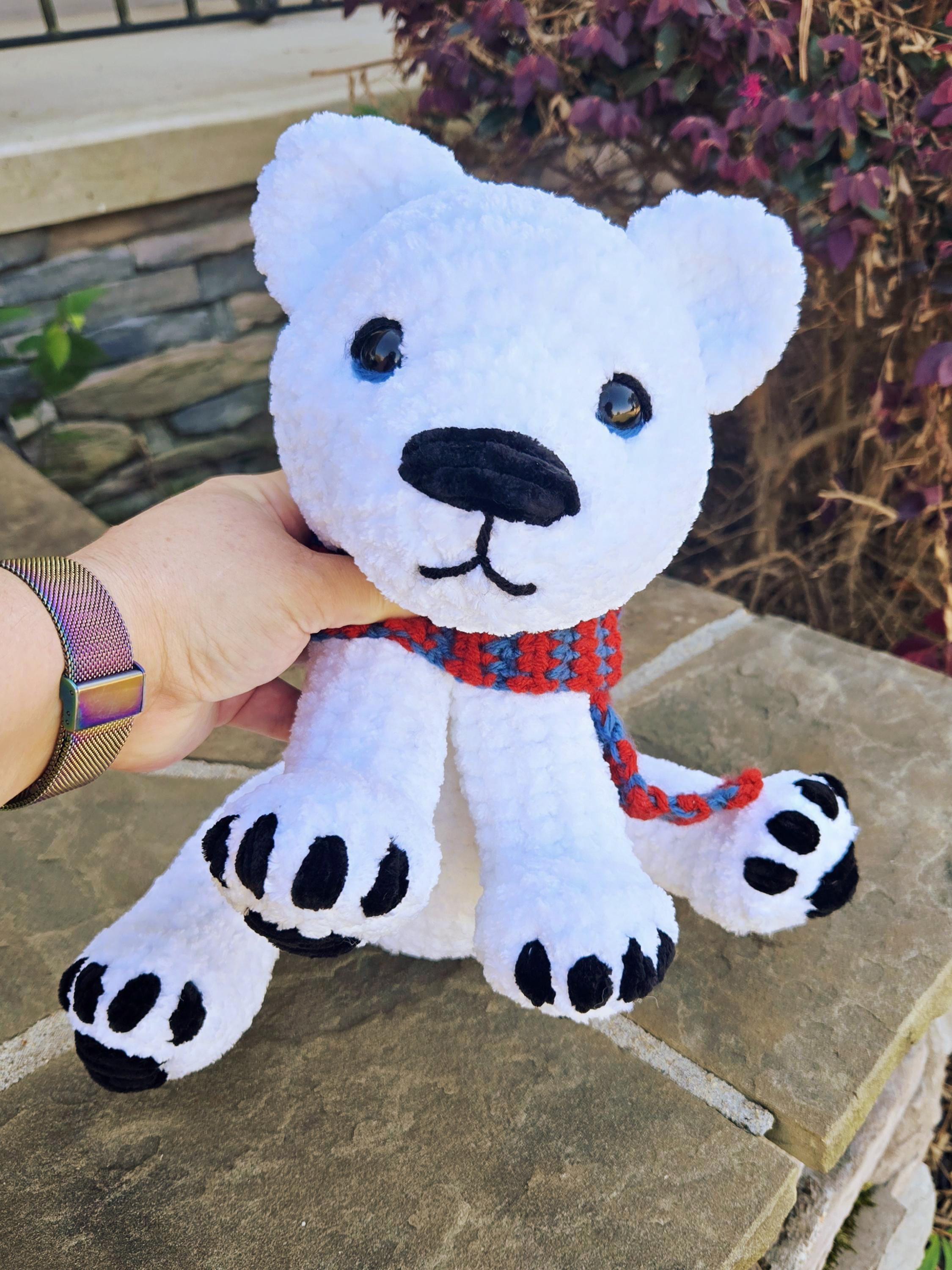 Large Crochet Polar Bear - Soft Handmade Winter Gift.