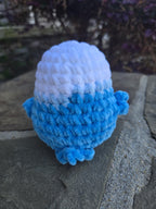 Crochet Budgie Plush Amigurumi Bird – Chenille Parakeet Stuffed Animal.