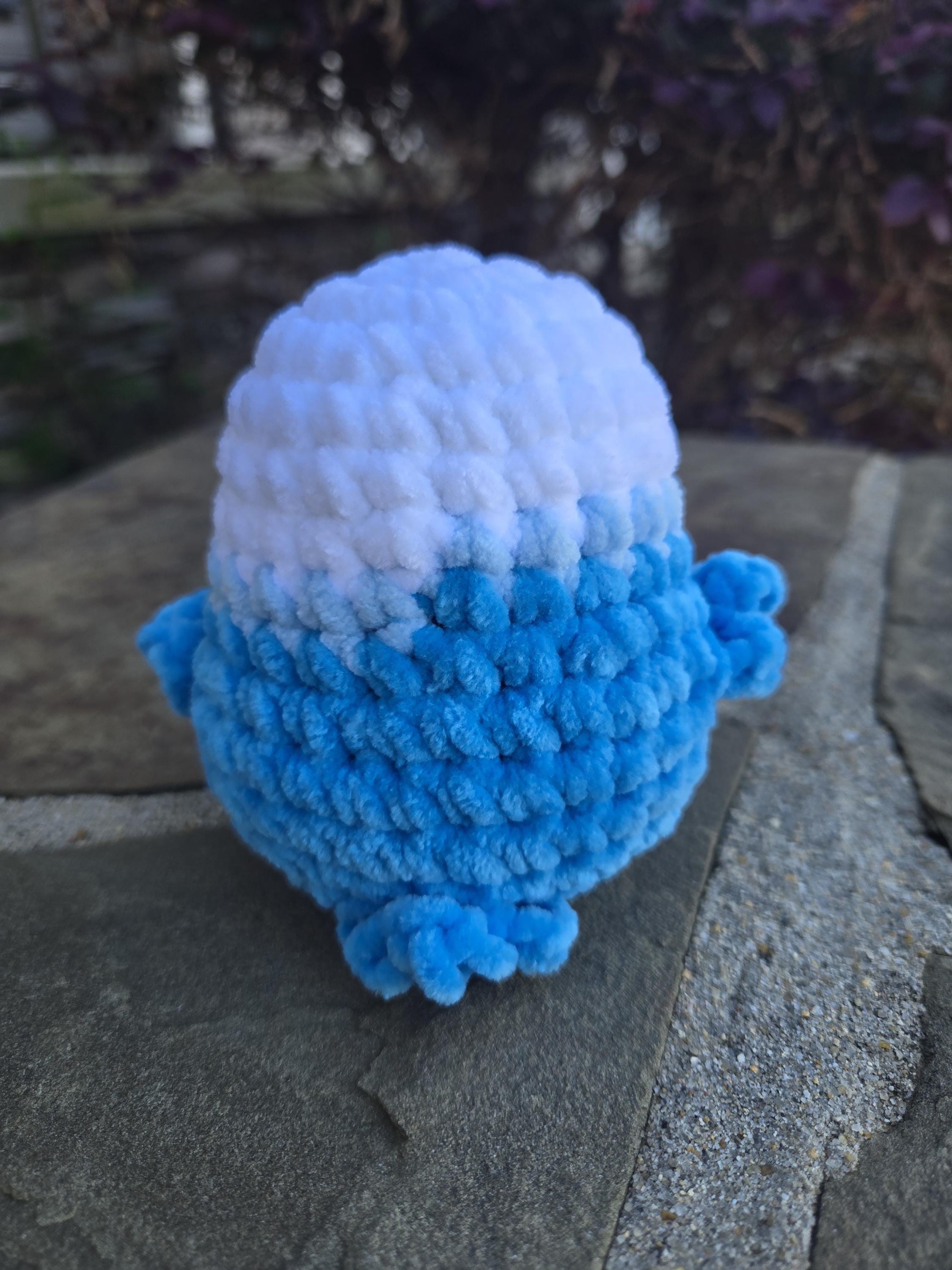 Crochet Budgie Plush Amigurumi Bird – Chenille Parakeet Stuffed Animal.