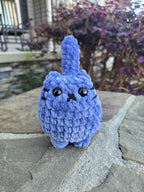 Handmade Chenille Crochet Cat Plush: Amigurumi Kitty.