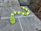 Crochet Striped Snake Plush Toy, Custom Amigurumi Reptile Stuffed Animal.