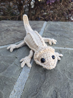 Handmade Crochet Bearded Dragon Plush Toy – Reptile Lover Amigurumi Lizard Gift