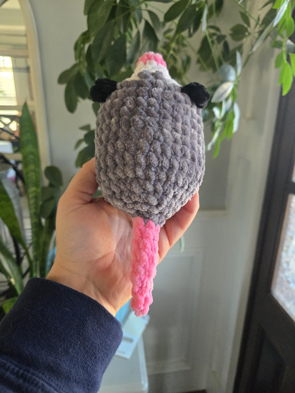 Handmade Crochet Possum Plush Toy – Amigurumi Forest Critter Stuffed Animal.