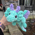 Custom Crochet Dragon Plush - Personalized Fantasy Gift, Choose Your Colors.