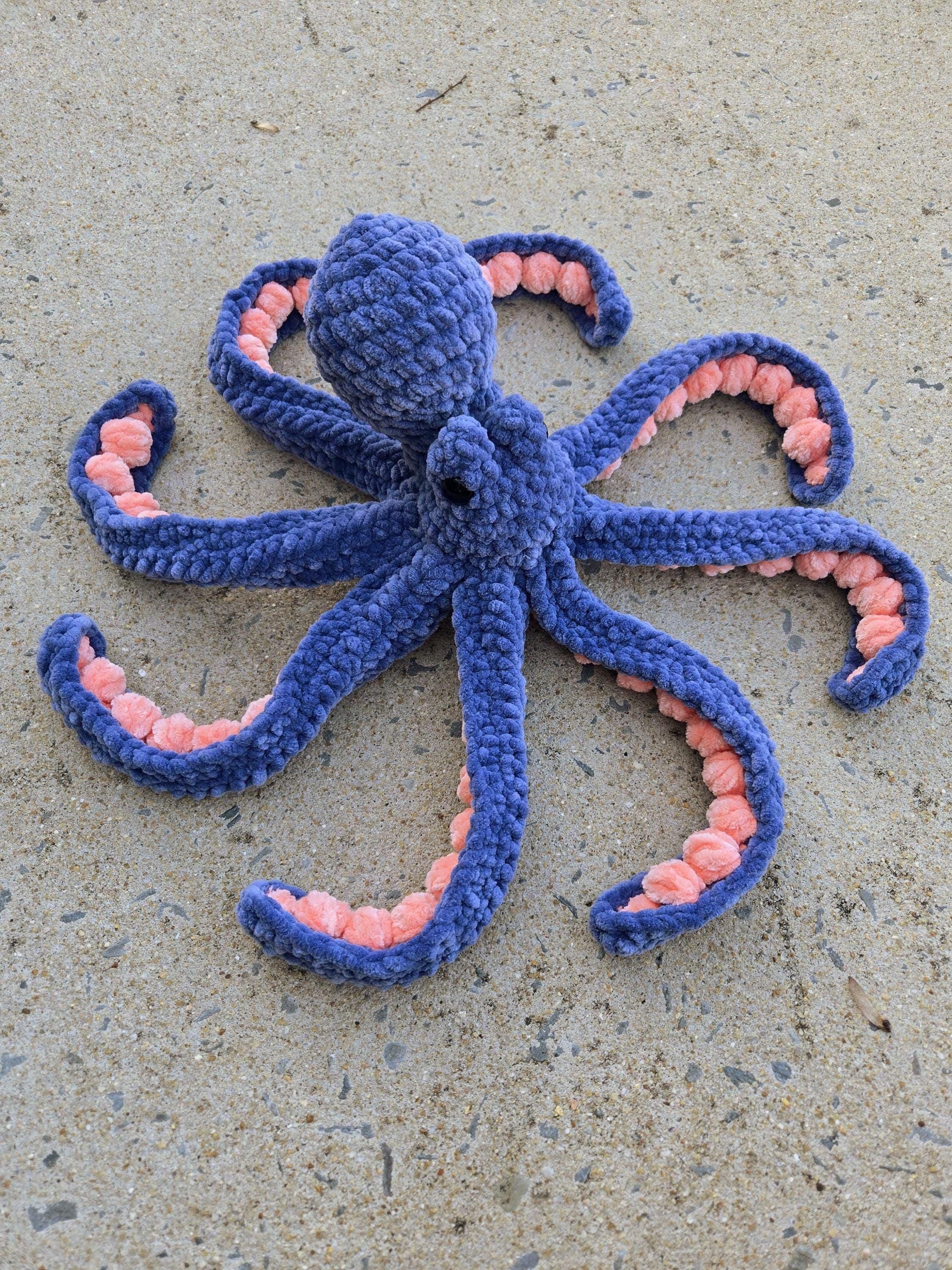 Handmade Large Custom Crochet Octopus - Pick Your Own Colors.