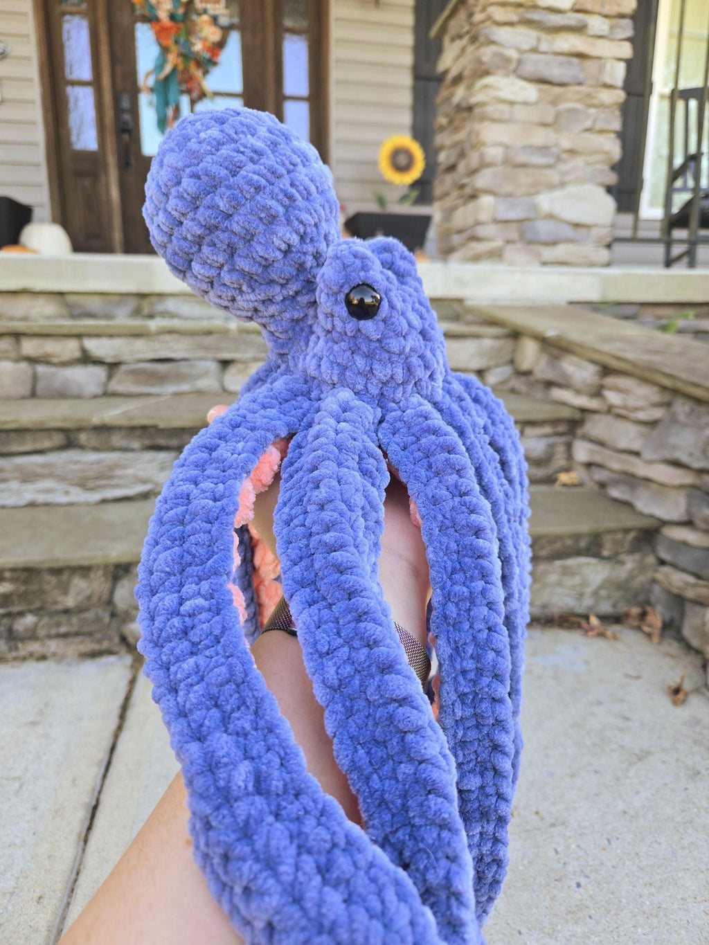 Handmade Large Custom Crochet Octopus - Pick Your Own Colors.