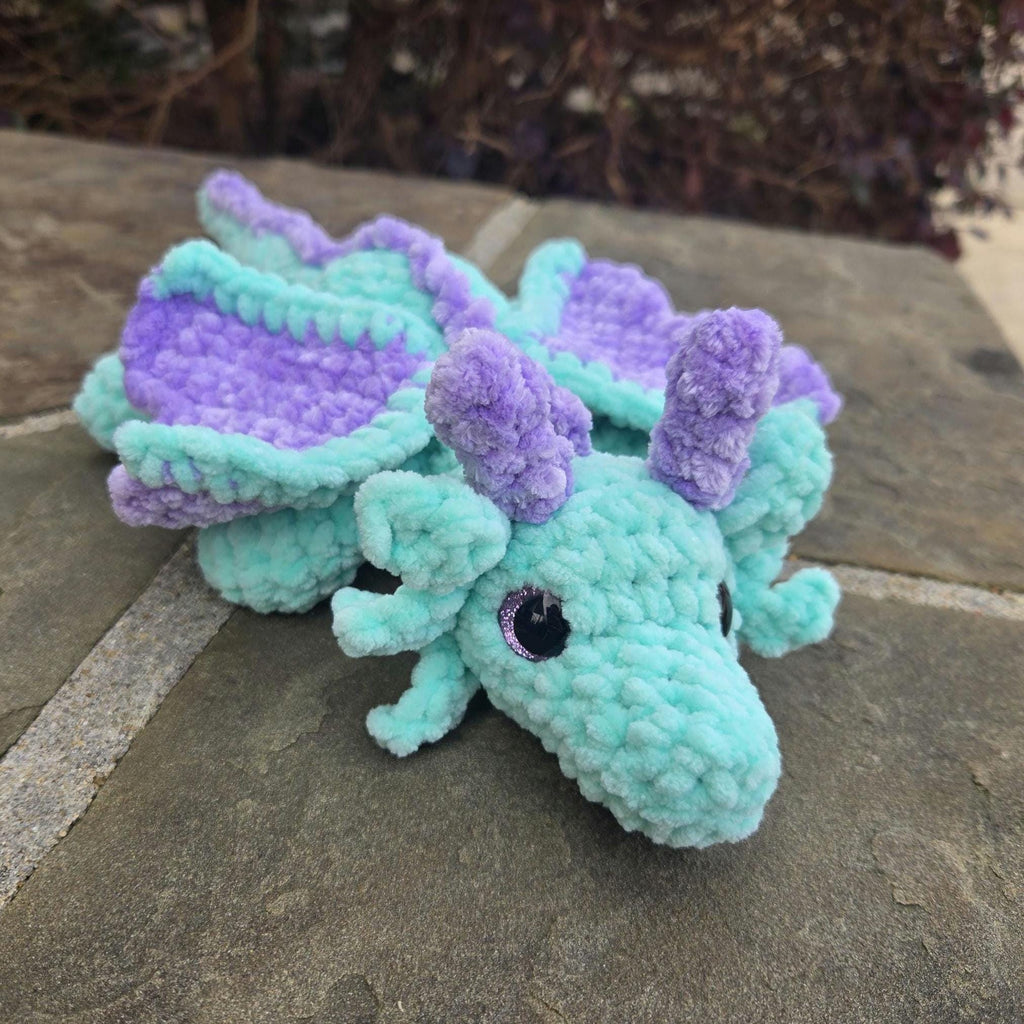 Custom Crochet Dragon Plush - Personalized Fantasy Gift, Choose Your Colors.