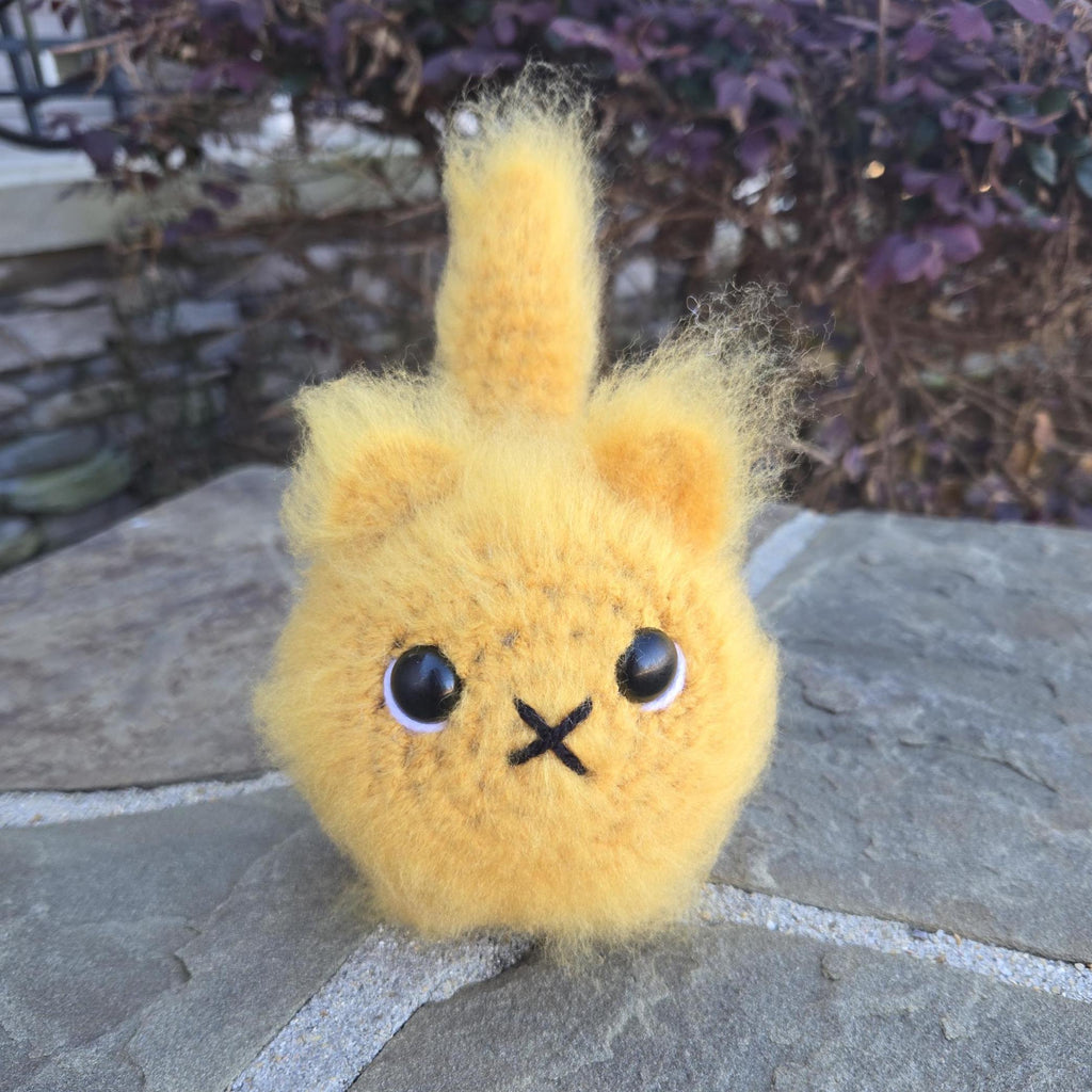 Fluffy Cat Loaf Amigurumi: Handmade Crochet Stuffed Animal Toy, Acrylic Yarn Cat Lover Gift.