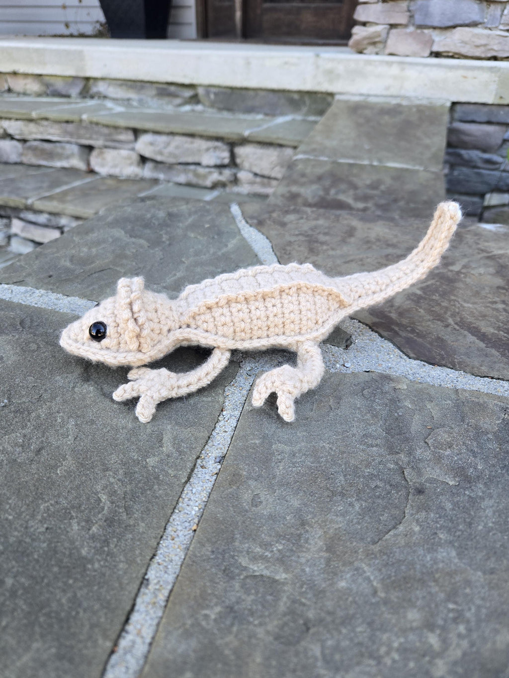 Handmade Crochet Bearded Dragon Plush Toy – Reptile Lover Amigurumi Lizard Gift