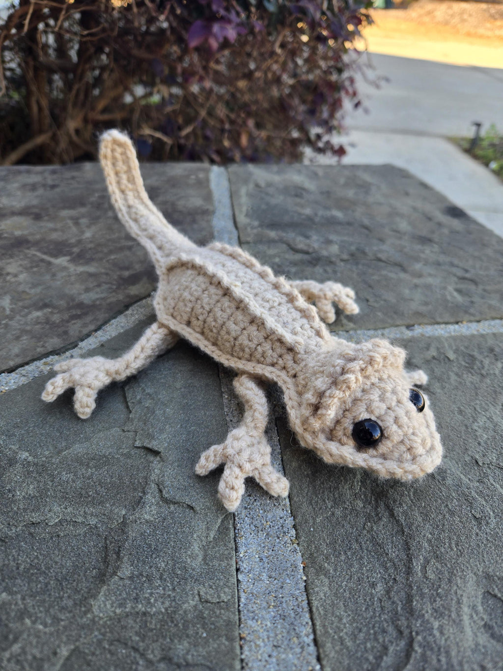 Handmade Crochet Bearded Dragon Plush Toy – Reptile Lover Amigurumi Lizard Gift