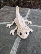 Handmade Crochet Bearded Dragon Plush Toy – Reptile Lover Amigurumi Lizard Gift