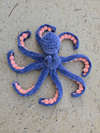 Handmade Large Custom Crochet Octopus - Pick Your Own Colors.
