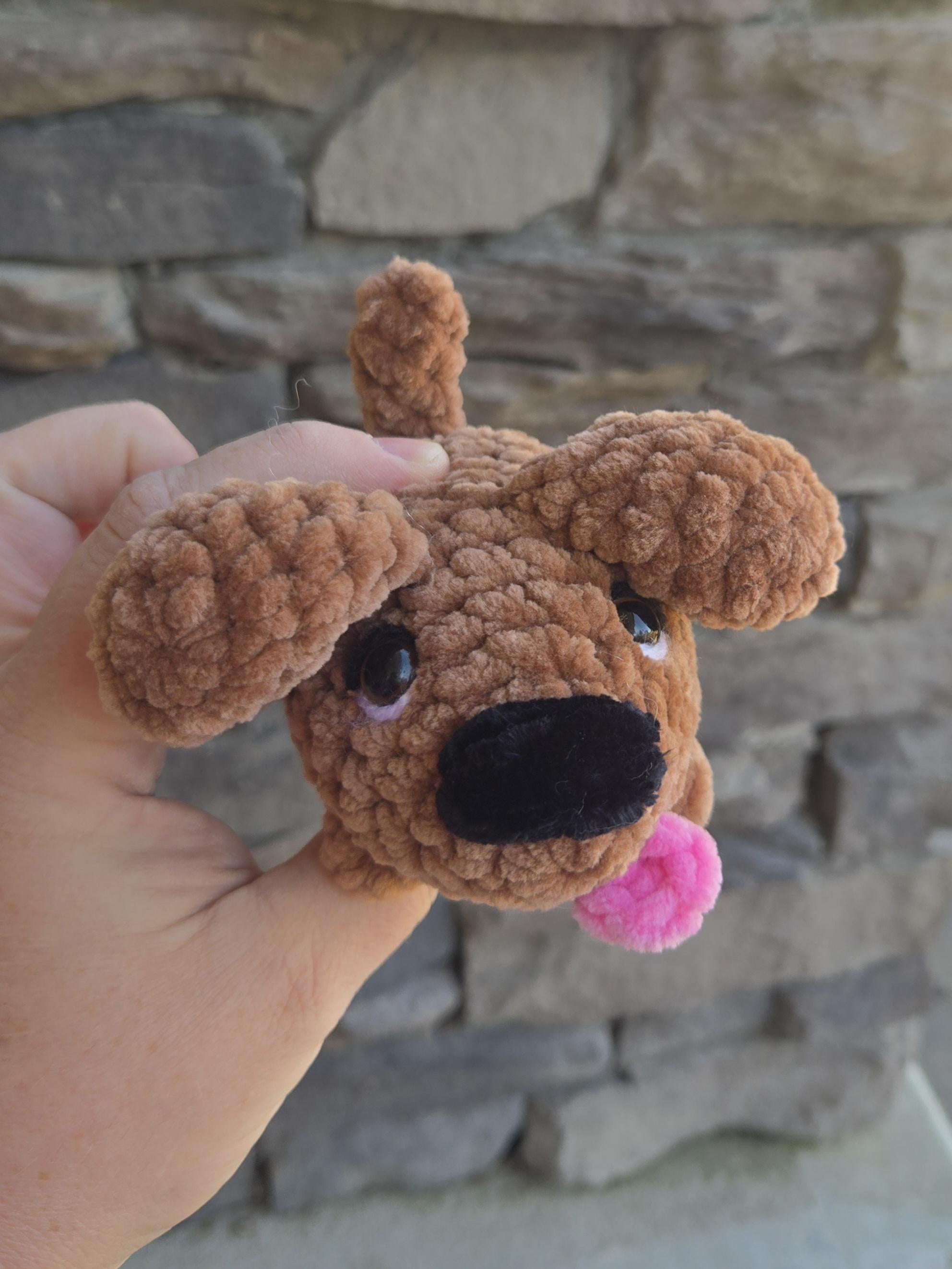 Custom Crochet Dog Plush, Pocket Pup Amigurumi Stuffed Animal, Breed Colors Handmade Toy