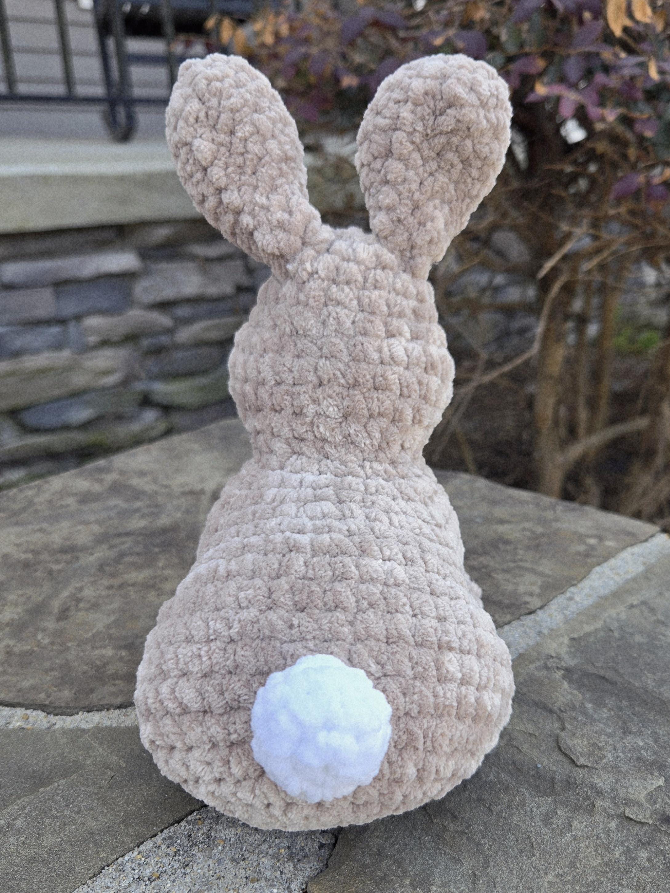 Realistic Crochet Bunny Plush Stuffed Animal Soft Rabbit Toy Handmade Kawaii Easter Gift Amigurumi