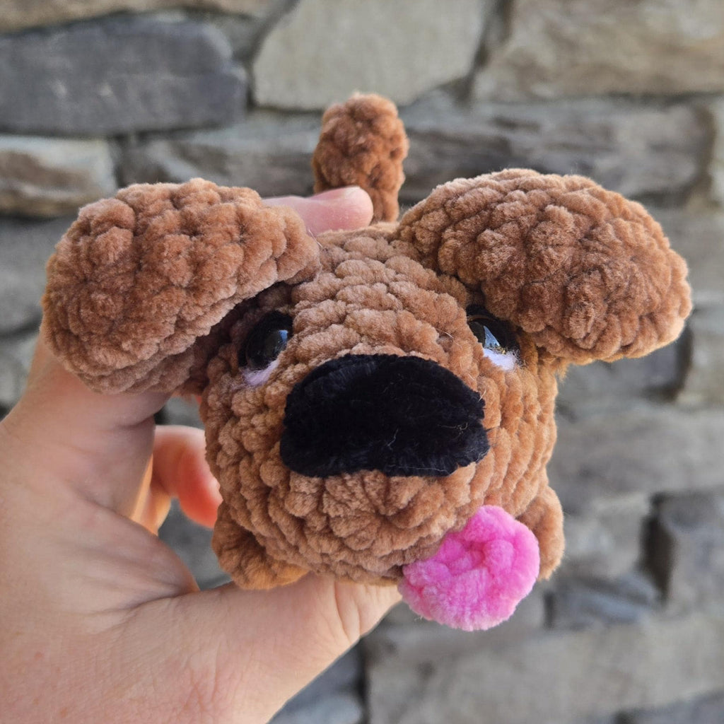 brown plush dog toy
