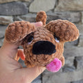 brown plush dog toy
