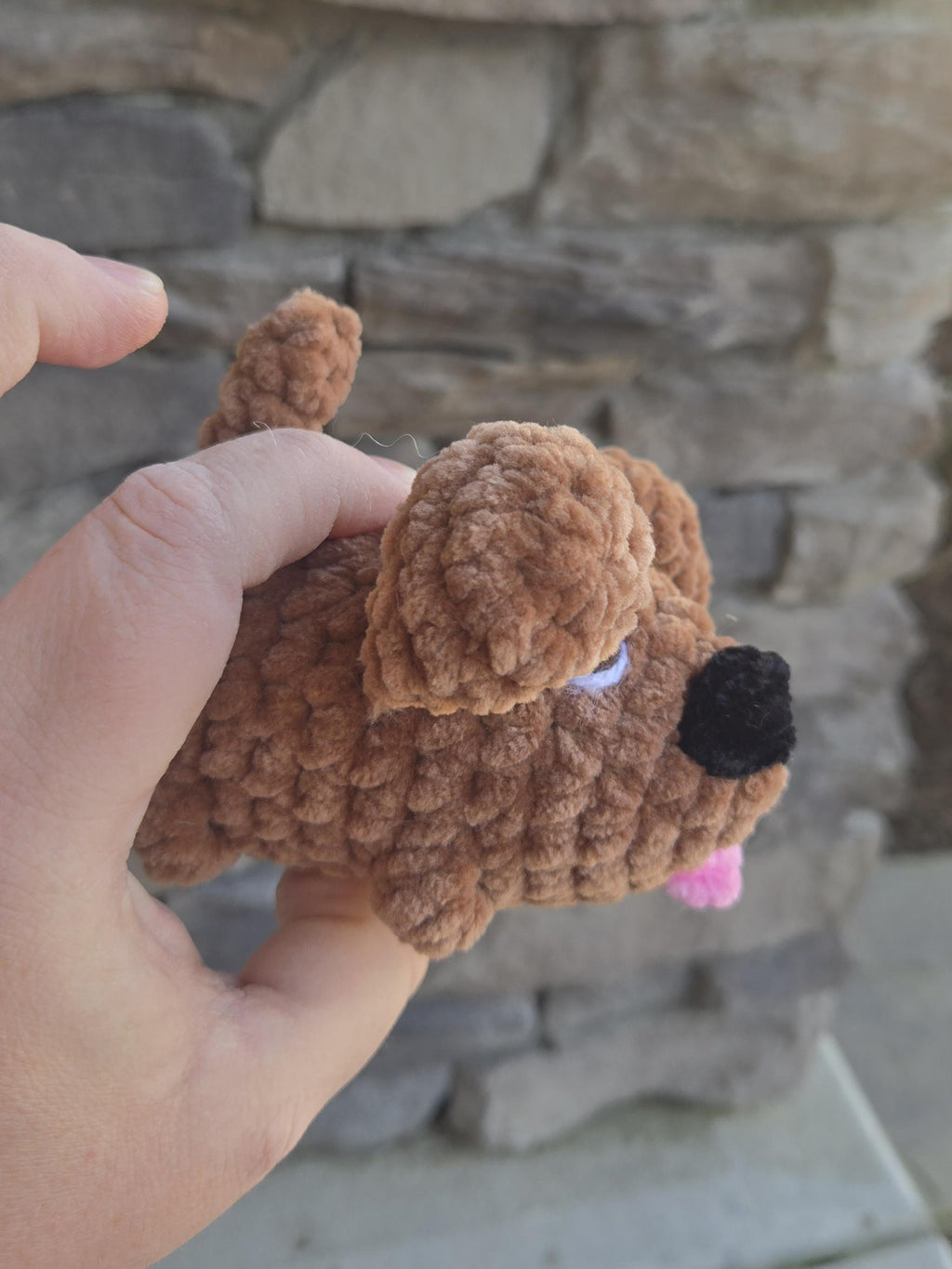 Custom Crochet Dog Plush, Pocket Pup Amigurumi Stuffed Animal, Breed Colors Handmade Toy