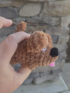 Custom Crochet Dog Plush, Pocket Pup Amigurumi Stuffed Animal, Breed Colors Handmade Toy