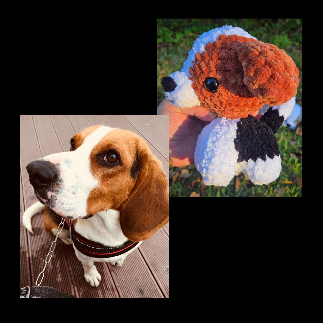 Crochet Dog Plush Toy: Customizable Amigurumi Puppy, Floppy or Pointed Ears