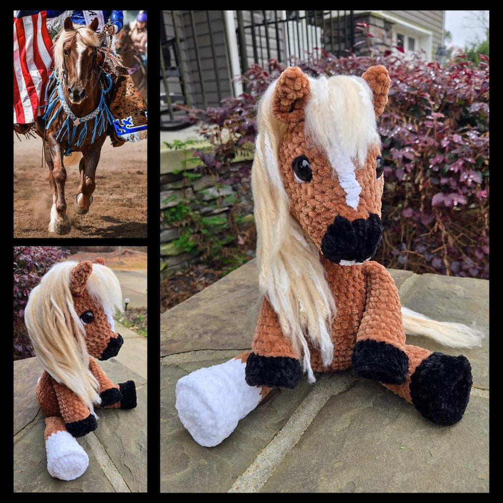 Custom Crochet Horse Plush From Your Photo | Handmade Equestrian Gift | Personalized Amigurumi Keepsake.