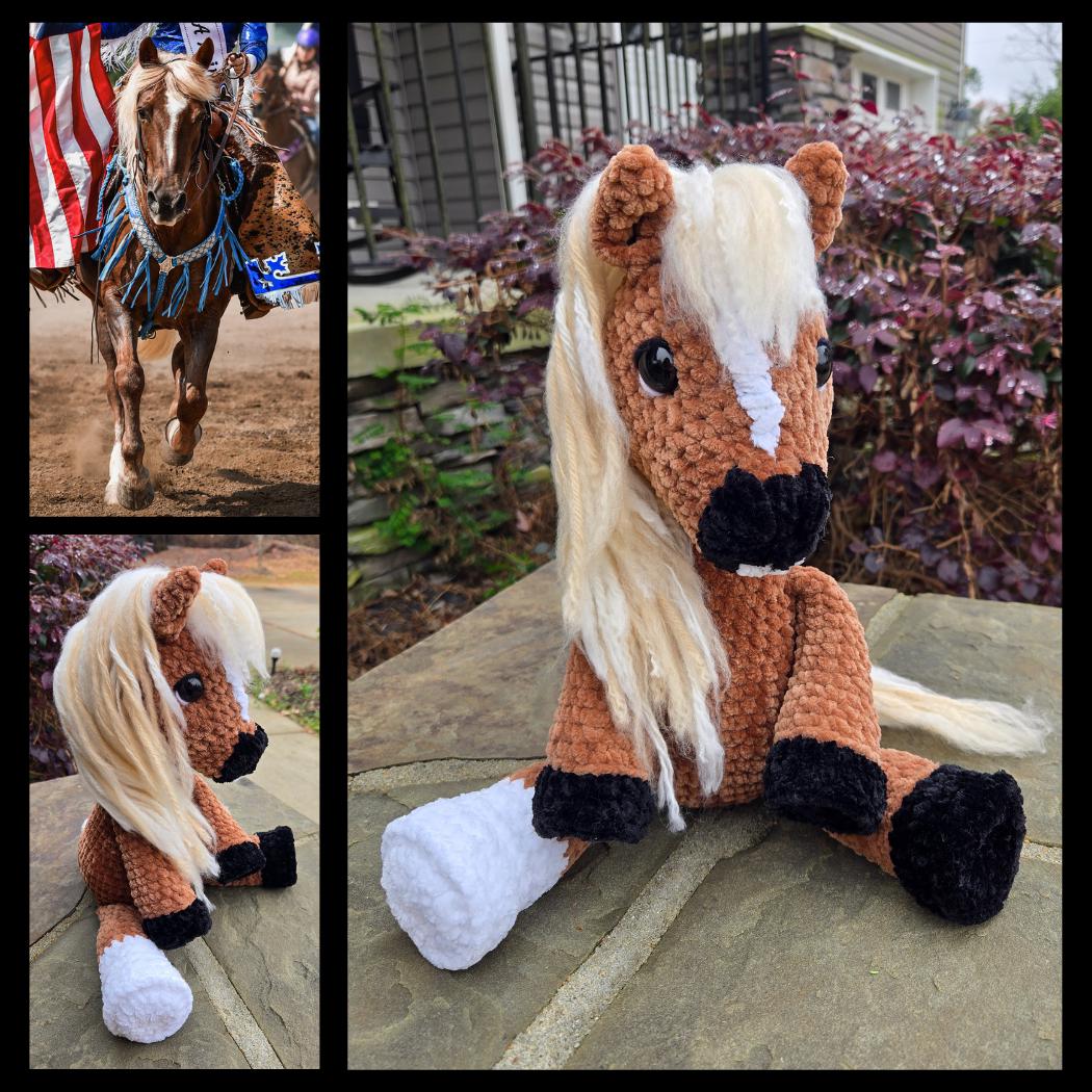 Custom Crochet Horse Plush From Your Photo | Handmade Equestrian Gift | Personalized Amigurumi Keepsake.