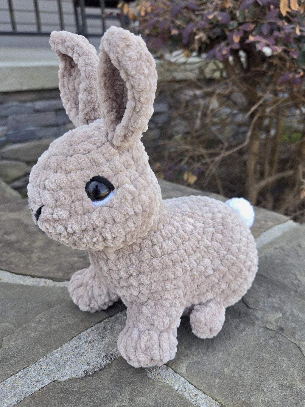 Handmade Realistic Crochet Bunny Plush – Soft Cuddly Amigurumi Rabbit Toy
