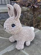 Handmade Realistic Crochet Bunny Plush – Soft Cuddly Amigurumi Rabbit Toy