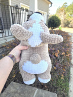 Handmade Crochet Corgi Plush Dog – Large Amigurumi Stuffed Animal, Custom Color Puppy Toy